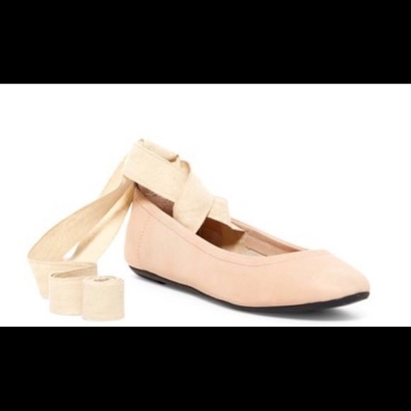 Free People Degas Beige Flats Shoes Size 39 - Picture 5 of 8